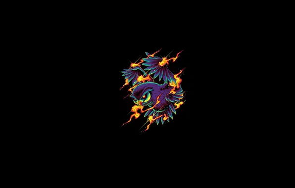 Fire, flame, owl, wings