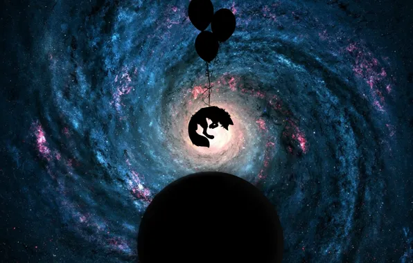 Space, background, animal, the universe, planet, dog, ball, Beast