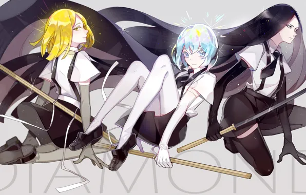 Girls, art, trio, house no kuni
