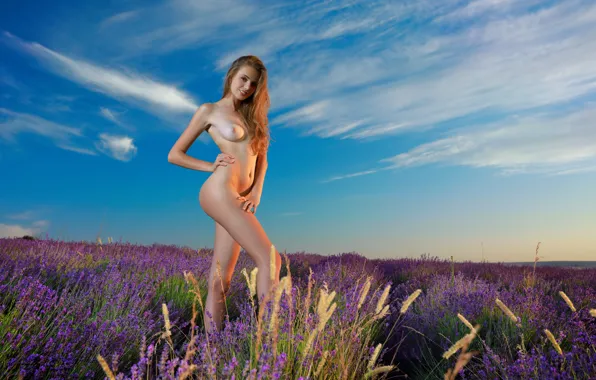 Ass, chest, look, nature, smile, tummy, legs, hip