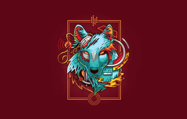 Fantasy, Art, Vector, Wolf, Background, Illustration, Minimalism, Angga Tantama