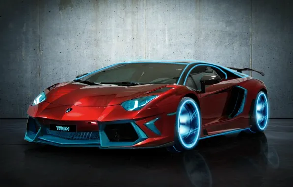 Red, lamborghini, tron