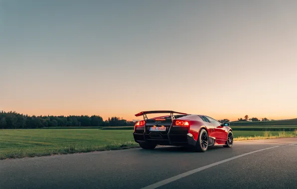 Murcielago, Rear view, Evening, LP670-4 SV