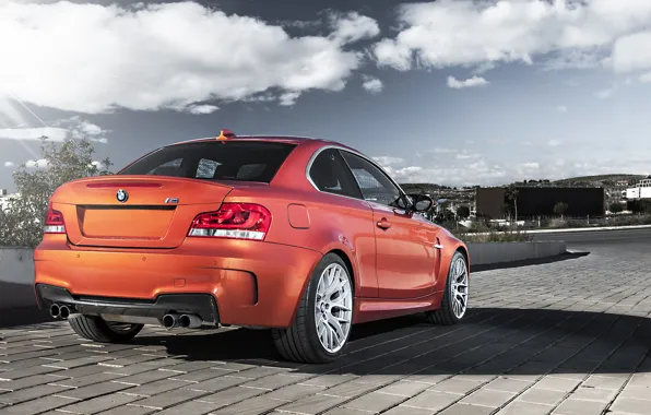 Orange, BMW, BMW, orange, 1 series