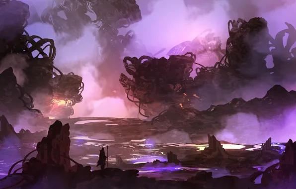 Figure, Style, Landscape, Art, Landscapes, Digital Art, TacoSauceNinja, by TacoSauceNinja