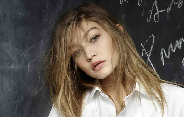 Look, girl, model, shirt, Gigi Hadid