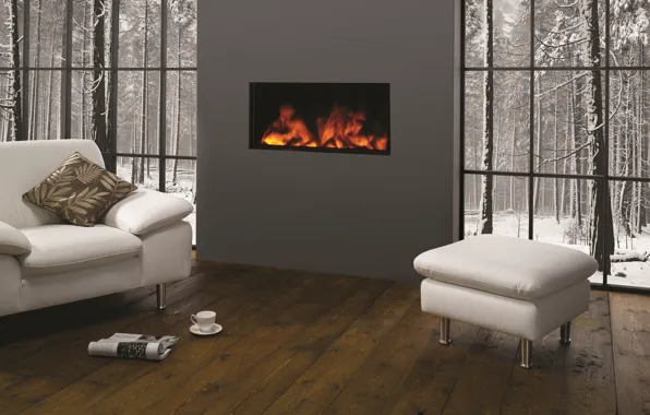 Picture design, style, room, interior, fireplace