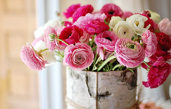 Picture flower, bouquet, hot pink