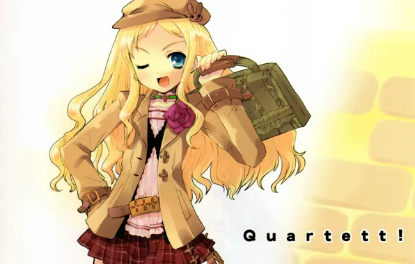 Cap, bag, art, wink, mini skirt, fashionista, noizi ito