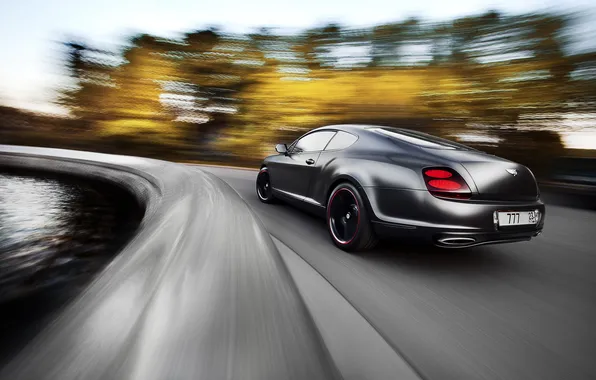Picture Bentley, in motion, Bentley, Regshot, Сontinental GT SuperSports