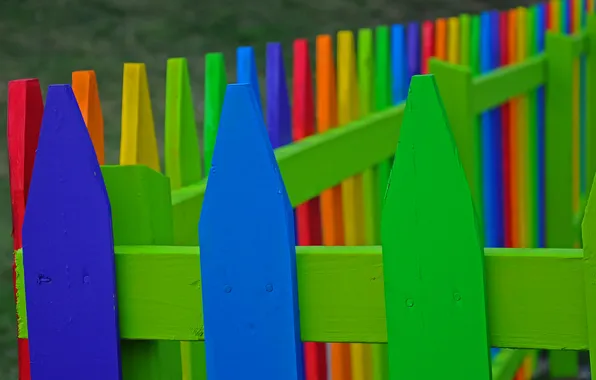 Picture paint, the fence, color, the fence