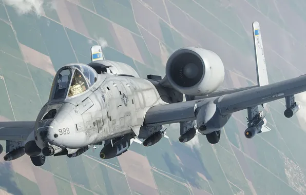 Picture A-10, UNITED STATES AIR FORCE, Thunderbolt II, American single, Fairchild Republic, twin-engine attack aircraft
