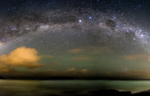 Stars, The Milky Way, The Atlantic ocean