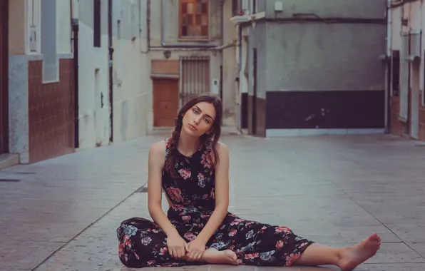 Picture look, the city, street, model, cutie