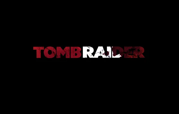 The inscription, the game, black background, Lara Croft, Tomb raider