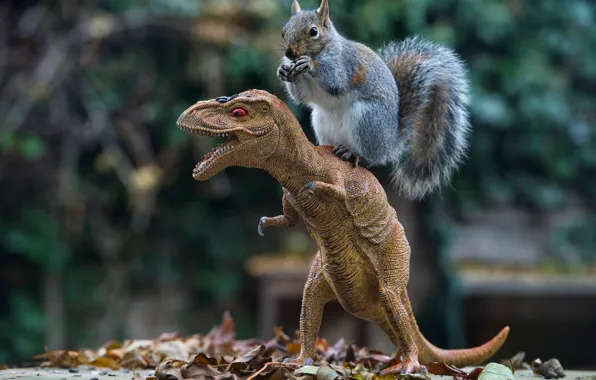 Look, face, nature, pose, foliage, toy, legs, dinosaur