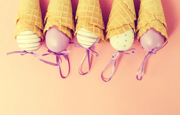 Picture background, pink, eggs, spring, Easter, horn, pink, spring, Easter, eggs, decoration, Happy, waffle