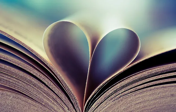 Background, mood, Wallpaper, heart, pictures, book, page