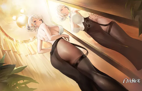 Girl, mirror, azure, agoto, alchemy stars
