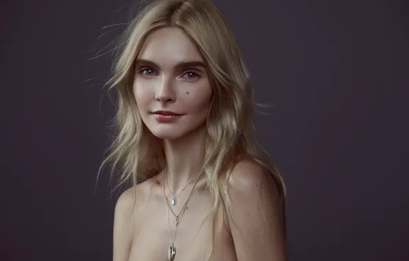 Picture girl, face, blonde, cutie