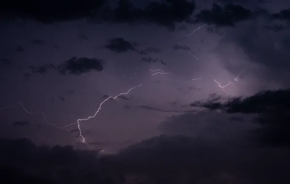 The sky, clouds, night, nature, lightning, Switzerland, Switzerland, Windisch