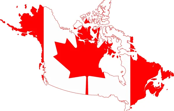 Picture white, red, flag, red, white, Canada, custom, canada