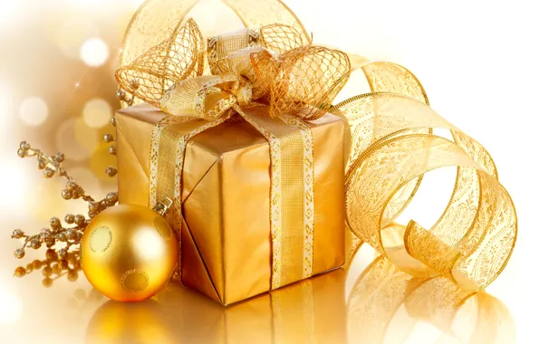Decoration, gold, gift, Christmas, tape, New year, golden, Christmas