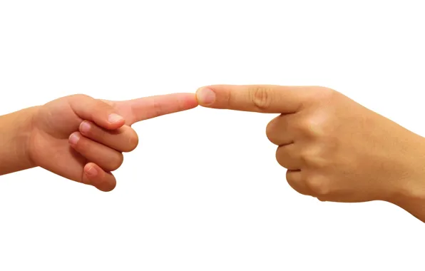 Child, hands, fingers, mother, touch