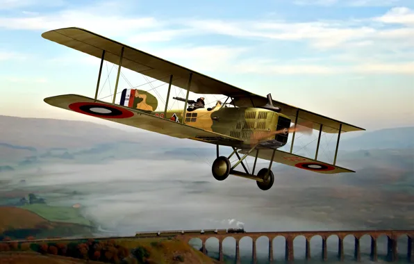 France, Bomber, biplane, WWI, Double, Breguet 14