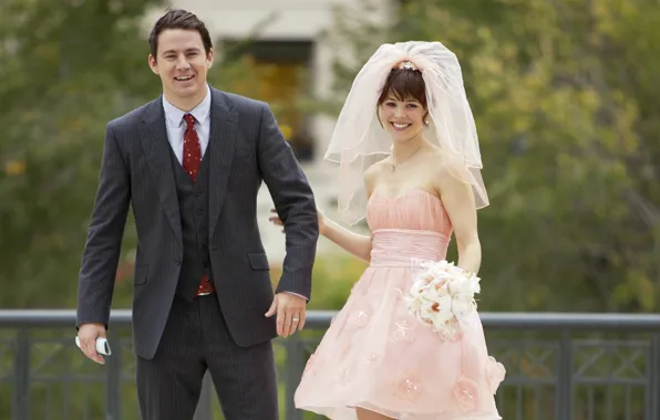 Bouquet, dress, lovers, the bride, Rachel McAdams, wedding, the groom, wedding