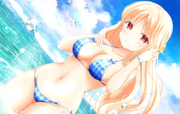 Picture water, summer, girl, drops