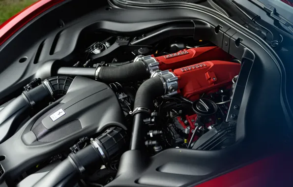 Engine, Ferrari, supercar, Roma, 2020