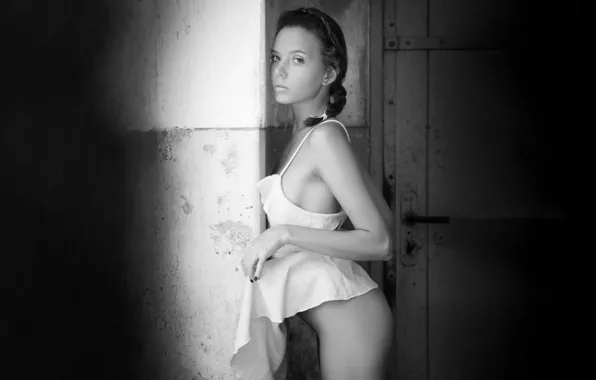 Girl, sexy, dress, boobs, beautiful, short hair, pretty, lips
