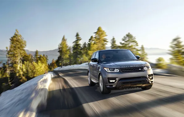 Wallpaper Auto, Road, Lake, Forest, Orange, Land Rover, Range Rover ...