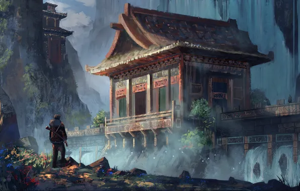 Landscape, people, art, temple, by k04sk-d2zc0lv, uncharted redesign temple
