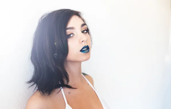 Picture look, girl, face, style, background, hair