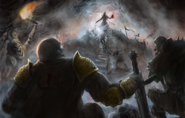 Art, ladder, MAG, torch, battle, Diablo III