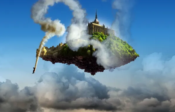 Mountain, castle, chevere