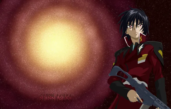 Background, anime, art, galaxy, guy, Gundam, Mobile Suit Gundam