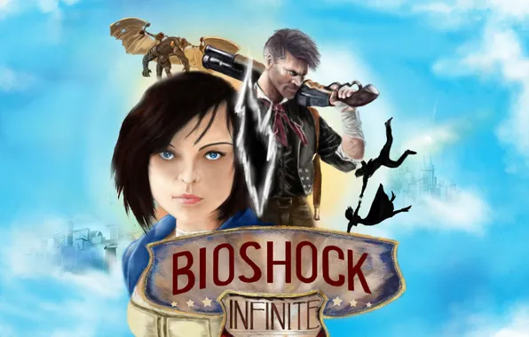 The game, art, bioshok, Colombia, BioShock Infinite, Elizabeth, Booker