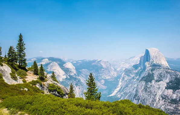 Picture forest, landscape, mountains, Park, Valley De Yosemite