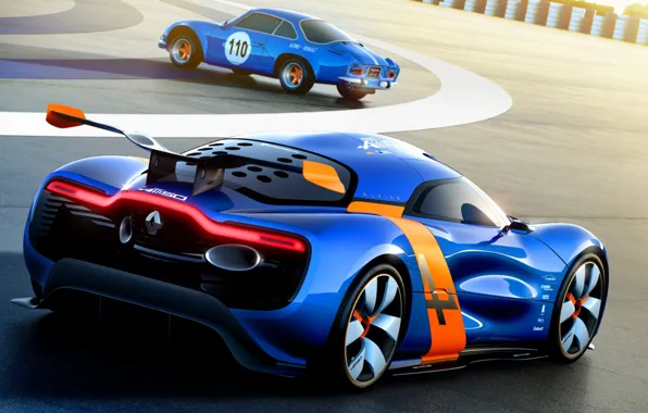 Concept, the concept, Renault, Reno, rear view, racing track, Alpine, Alpine