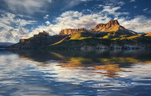 Lake, reflection, AZ, USA, D. Apache