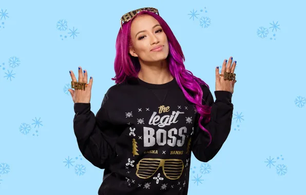 Look, snowflakes, pose, background, sport, glasses, Boss, sweater