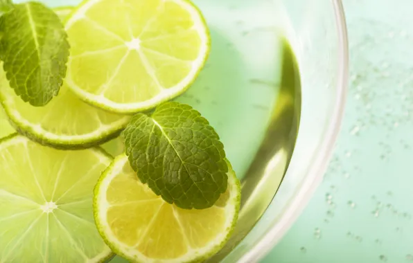 Lime, drink, mint