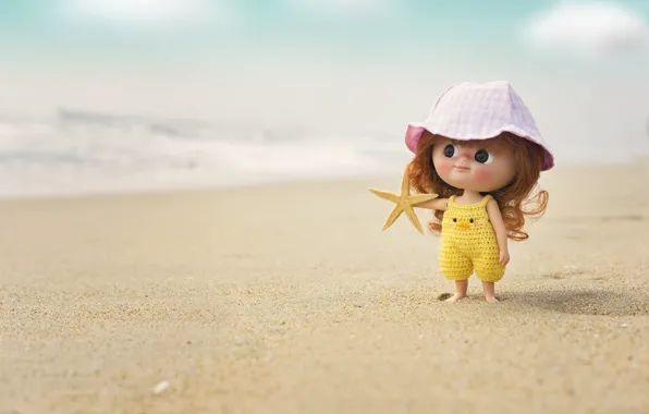 Picture sea, beach, doll, Panama
