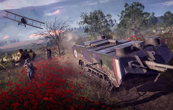 Picture tank, Battlefield 1, field battle