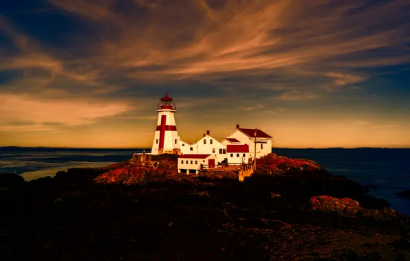 Sea, rocks, lighthouse, rock, sea, lighthouse