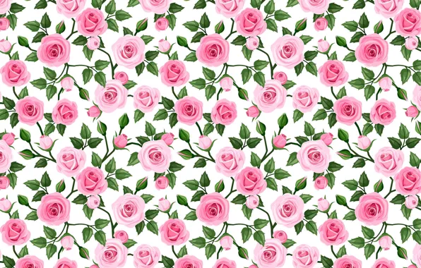 Picture flowers, sprig, pattern, roses