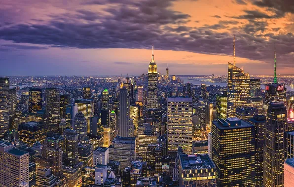 Picture Manhattan, New-York, Building, Cityscape, Empire, State, Rockefeller